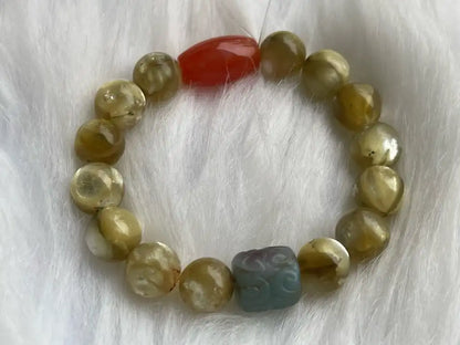 Brazil Golden Mica Bracelet 10-12mm A Grade 100% Natural Crystal Gemstone - JING WEN CRYSTAL