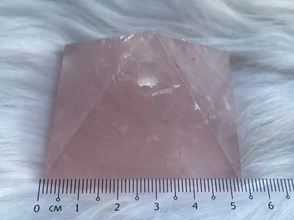 Brazil Rose Quartz Pyramid 100% Natural Crystal Gemstone - JING WEN CRYSTAL