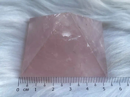 Brazil Rose Quartz Pyramid 100% Natural Crystal Gemstone - JING WEN CRYSTAL