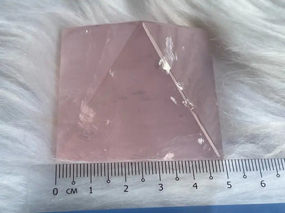 Brazil Rose Quartz Pyramid 100% Natural Crystal Gemstone - JING WEN CRYSTAL