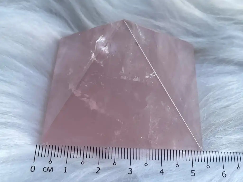Brazil Rose Quartz Pyramid 100% Natural Crystal Gemstone - JING WEN CRYSTAL