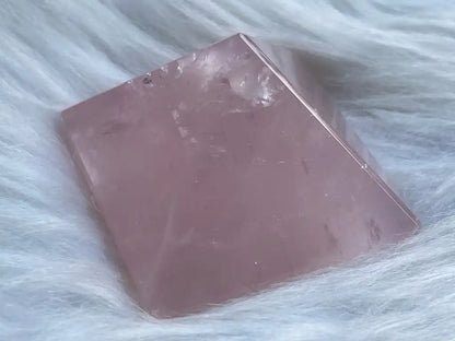 Brazil Rose Quartz Pyramid 100% Natural Crystal Gemstone - JING WEN CRYSTAL