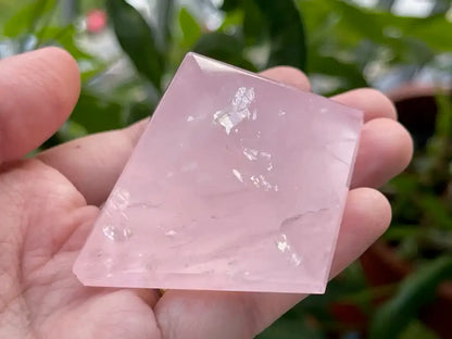 Brazil Rose Quartz Pyramid 100% Natural Crystal Gemstone - JING WEN CRYSTAL