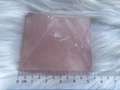 Brazil Rose Quartz Pyramid 100% Natural Crystal Gemstone - JING WEN CRYSTAL