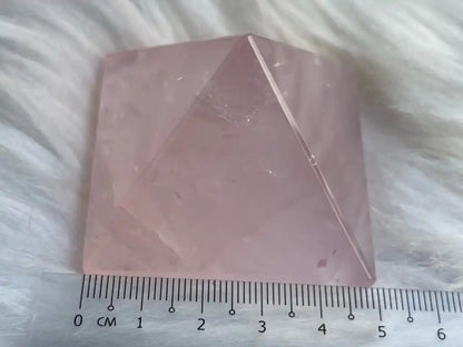 Brazil Rose Quartz Pyramid 100% Natural Crystal Gemstone - JING WEN CRYSTAL