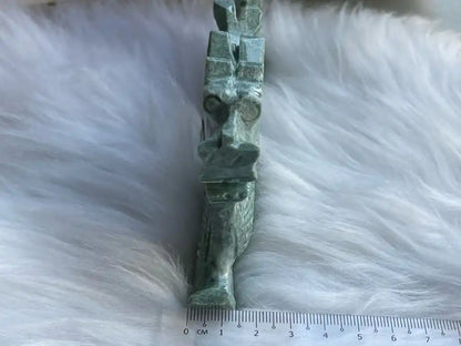 Burma Green Jade Dragon Carving 15-16cm 100% Natural Crystal Gemstone - JING WEN CRYSTAL