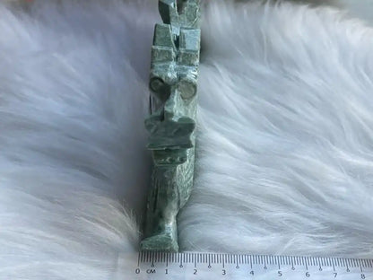 Burma Green Jade Dragon Carving 15-16cm 100% Natural Crystal Gemstone - JING WEN CRYSTAL