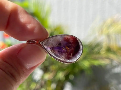 Canada Auralite 23 Pendant in Silver 925 A Grade 100% Natural Crystal Gemstone - JING WEN CRYSTAL