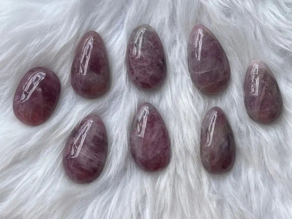 Argentina Pink Amethyst In Star Quartz Palm Tumble 100% Natural Crystal Gemstone - JING WEN CRYSTAL
