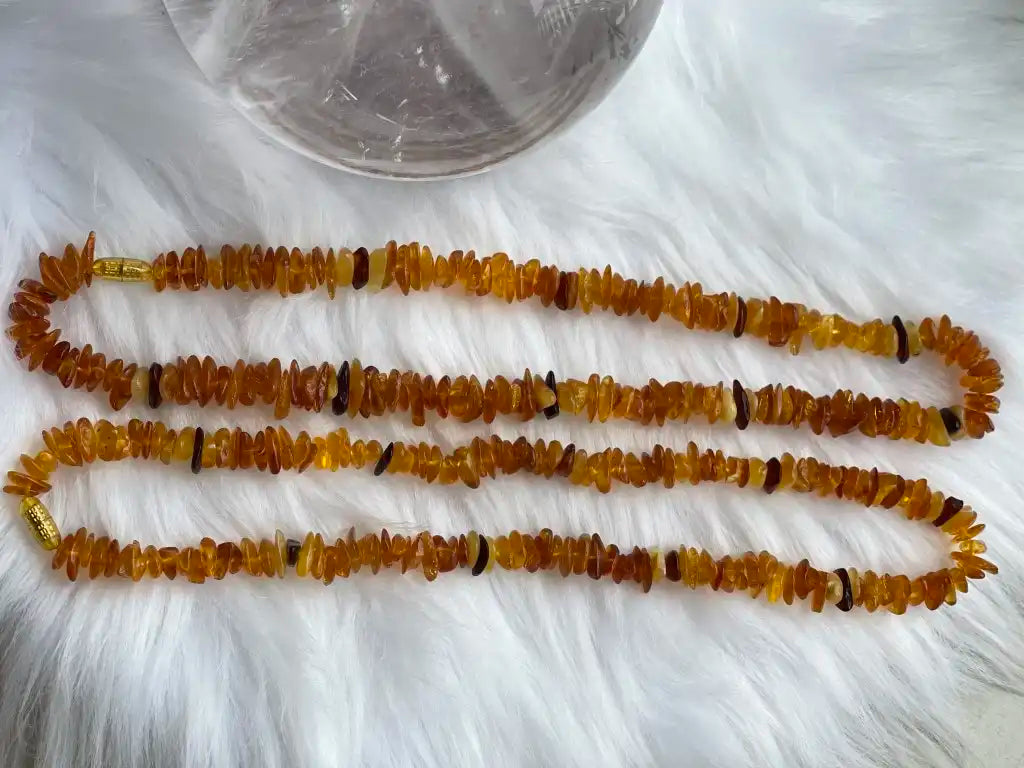 Russia Amber Necklace  Grade 100% Natural Crystal Gemstone - JING WEN CRYSTAL