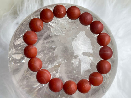 India Rare Old Mine Natural Red Agate Bracelet A Grade 100% Natural Crystal Gemstone - JING WEN CRYSTAL