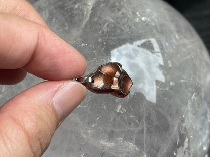 Mexico Fire Agate Raw Pendant A Grade 100% Natural Crystal Gemstone - JING WEN CRYSTAL