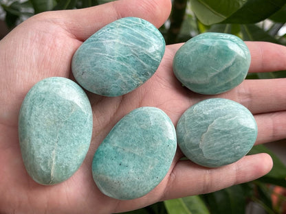 Natural Obsidian, Rose Quartz, Clear Quartz, Amazonite, Carnelian Chakra Irregular Tumble 100% Natural Crystal Gemstone - JING WEN CRYSTAL