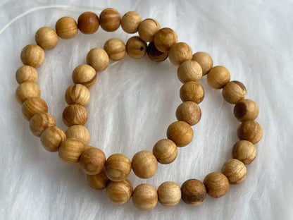 Peru Palo Santo Bracelet 8mm A Grade 100% Natural Sacred Holy Wood - JING WEN CRYSTAL