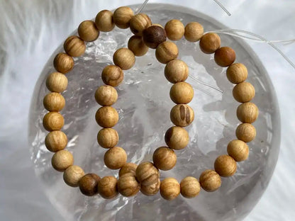 Peru Palo Santo Bracelet 8mm A Grade 100% Natural Sacred Holy Wood - JING WEN CRYSTAL