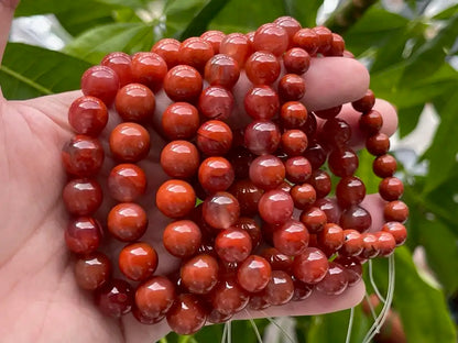 India Rare Old Mine Natural Red Agate Bracelet A Grade 100% Natural Crystal Gemstone - JING WEN CRYSTAL