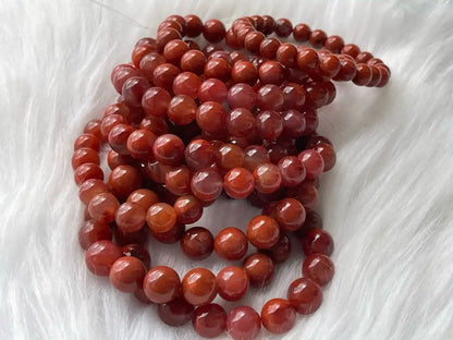 India Rare Old Mine Natural Red Agate Bracelet A Grade 100% Natural Crystal Gemstone - JING WEN CRYSTAL