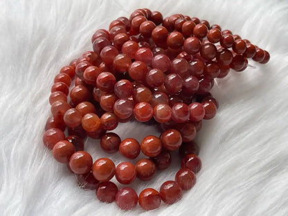 India Rare Old Mine Natural Red Agate Bracelet A Grade 100% Natural Crystal Gemstone - JING WEN CRYSTAL