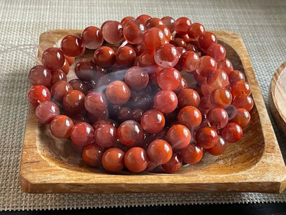 India Rare Old Mine Natural Red Agate Bracelet A Grade 100% Natural Crystal Gemstone - JING WEN CRYSTAL