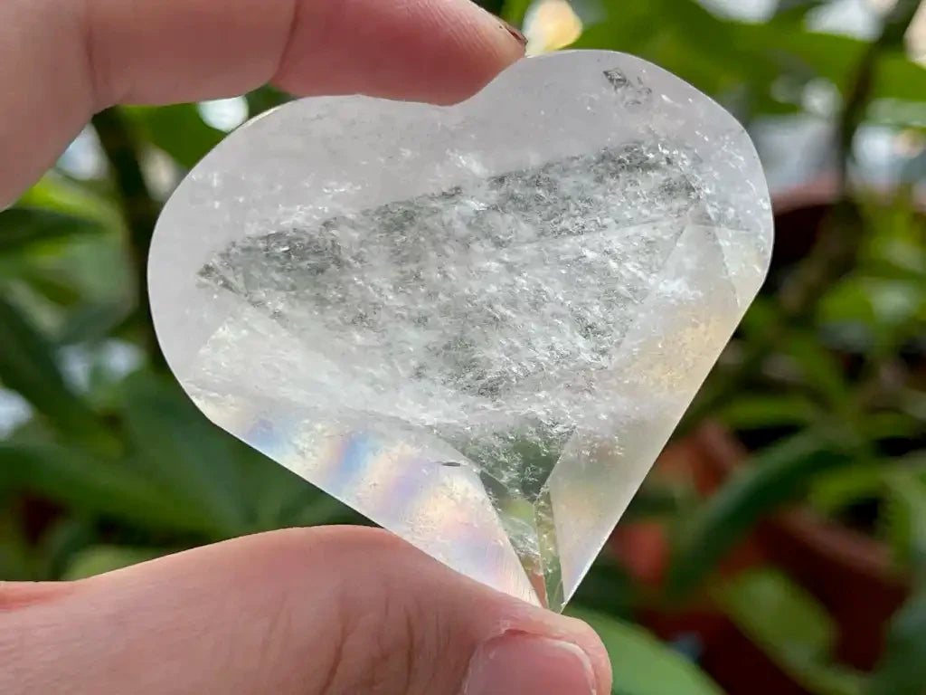 USA Clear Quartz / Smoky Quartz / Howlite Heart Shape 100% Natural Crystal Gemstone - JING WEN CRYSTAL