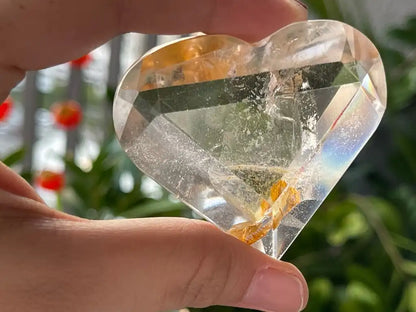 USA Clear Quartz / Smoky Quartz / Howlite Heart Shape 100% Natural Crystal Gemstone - JING WEN CRYSTAL