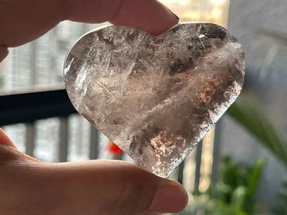 USA Clear Quartz / Smoky Quartz / Howlite Heart Shape 100% Natural Crystal Gemstone - JING WEN CRYSTAL