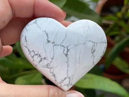 USA Clear Quartz / Smoky Quartz / Howlite Heart Shape 100% Natural Crystal Gemstone - JING WEN CRYSTAL