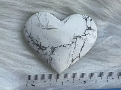 USA Clear Quartz / Smoky Quartz / Howlite Heart Shape 100% Natural Crystal Gemstone - JING WEN CRYSTAL