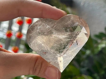 USA Clear Quartz / Smoky Quartz / Howlite Heart Shape 100% Natural Crystal Gemstone - JING WEN CRYSTAL