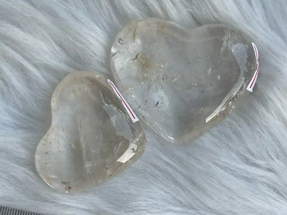 USA Clear Quartz / Smoky Quartz / Howlite Heart Shape 100% Natural Crystal Gemstone - JING WEN CRYSTAL