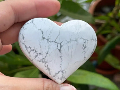 USA Clear Quartz / Smoky Quartz / Howlite Heart Shape 100% Natural Crystal Gemstone - JING WEN CRYSTAL