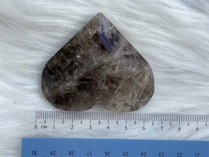 USA Clear Quartz / Smoky Quartz / Howlite Heart Shape 100% Natural Crystal Gemstone - JING WEN CRYSTAL