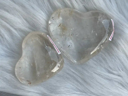 USA Clear Quartz / Smoky Quartz / Howlite Heart Shape 100% Natural Crystal Gemstone - JING WEN CRYSTAL