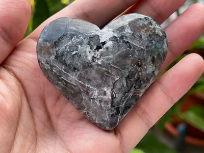 USA Yooperlite Heart Shape 100% Natural Crystal Gemstone - JING WEN CRYSTAL