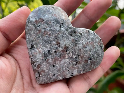 USA Yooperlite Heart Shape 100% Natural Crystal Gemstone - JING WEN CRYSTAL