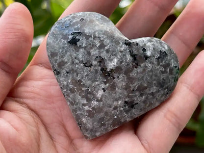 USA Yooperlite Heart Shape 100% Natural Crystal Gemstone - JING WEN CRYSTAL