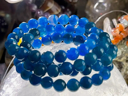 Peru Apatite Bracelet 8-9mm  A Grade 100% Natural Crystal Gemstone - JING WEN CRYSTAL