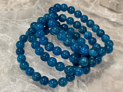 Peru Apatite Bracelet 8-9mm  A Grade 100% Natural Crystal Gemstone - JING WEN CRYSTAL