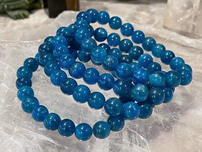 Peru Apatite Bracelet 8-9mm  A Grade 100% Natural Crystal Gemstone - JING WEN CRYSTAL