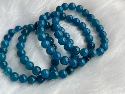 Peru Apatite Bracelet 8-9mm  A Grade 100% Natural Crystal Gemstone - JING WEN CRYSTAL