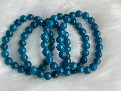 Peru Apatite Bracelet 8-9mm  A Grade 100% Natural Crystal Gemstone - JING WEN CRYSTAL