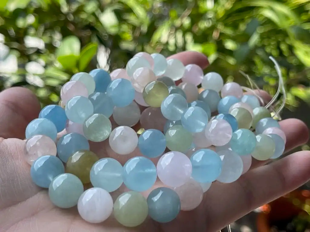 Madagascar Beryl Bracelet A Grade 100% Natural Crystal Gemstone - JING WEN CRYSTAL