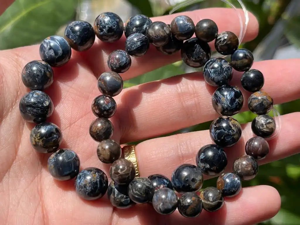 Africa Blue Pietersite Bracelet High A Grade 100% Natural Crystal Gemstone - JING WEN CRYSTAL