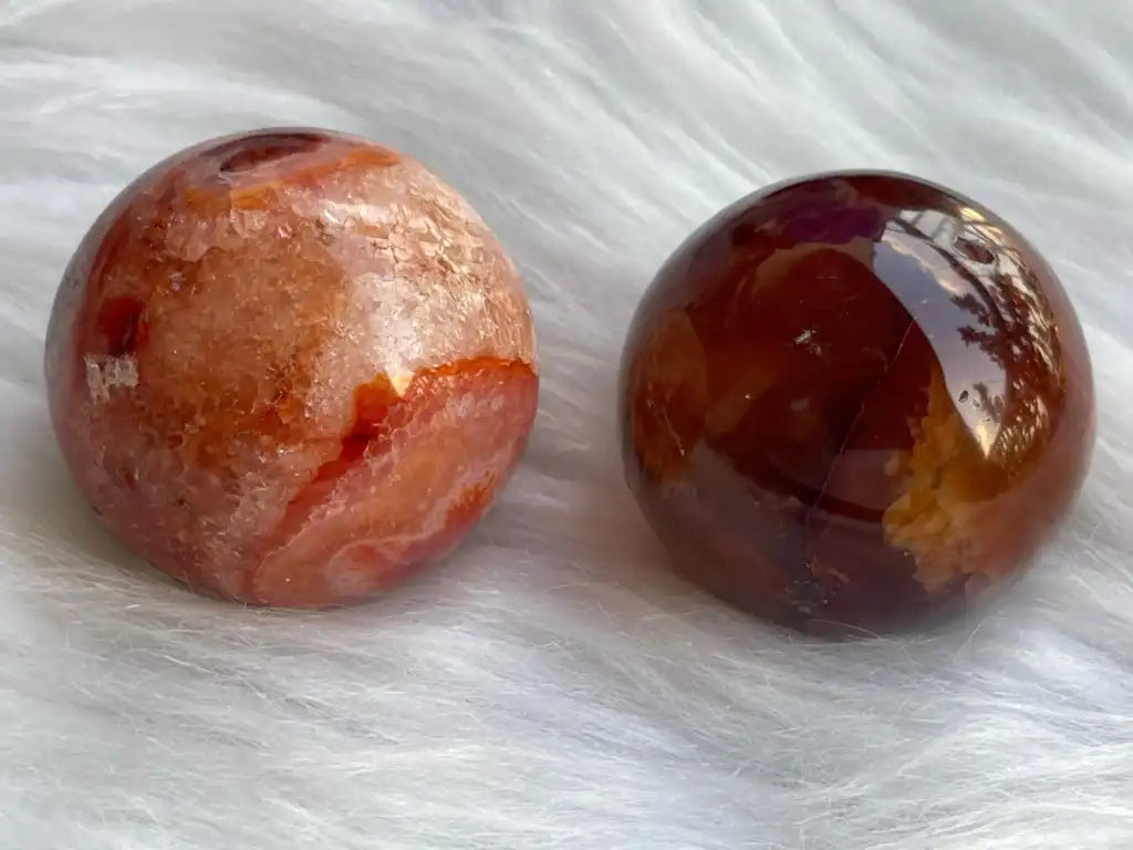 India Carnelian Sphere 4.3cm+ 100% Natural Crystal Gemstone - JING WEN CRYSTAL