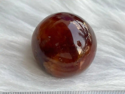 India Carnelian Sphere 4.3cm+ 100% Natural Crystal Gemstone - JING WEN CRYSTAL