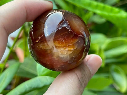 India Carnelian Sphere 4.3cm+ 100% Natural Crystal Gemstone - JING WEN CRYSTAL