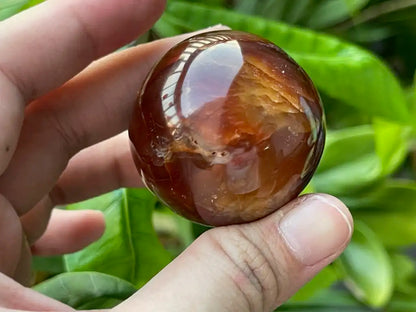 India Carnelian Sphere 4.3cm+ 100% Natural Crystal Gemstone - JING WEN CRYSTAL