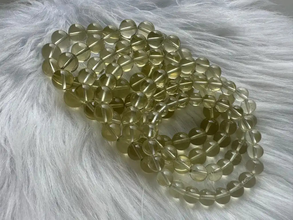 Madagascar Yellow Citrine in Star Quartz Bracelet A Grade 100% Natural Crystal Gemstone for Wealth - JING WEN CRYSTAL