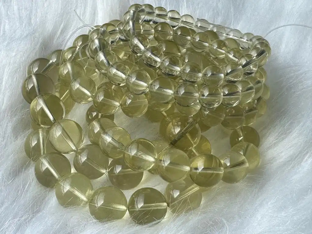 Madagascar Yellow Citrine in Star Quartz Bracelet A Grade 100% Natural Crystal Gemstone for Wealth - JING WEN CRYSTAL