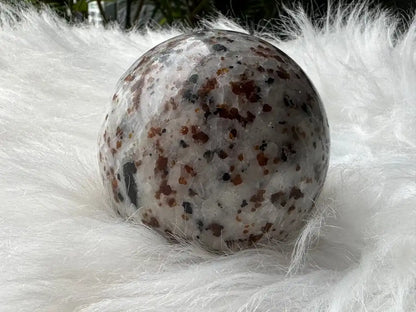 Brazil Garnet Sphere 100% Natural Crystal Gemstone - JING WEN CRYSTAL